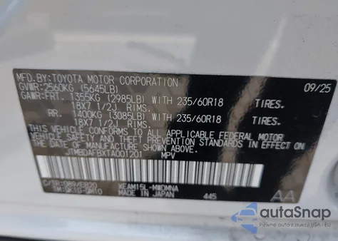 2026 Toyota Bz Xle z USA, uszkodzony, nr VIN JTMBDAFBXTA001201